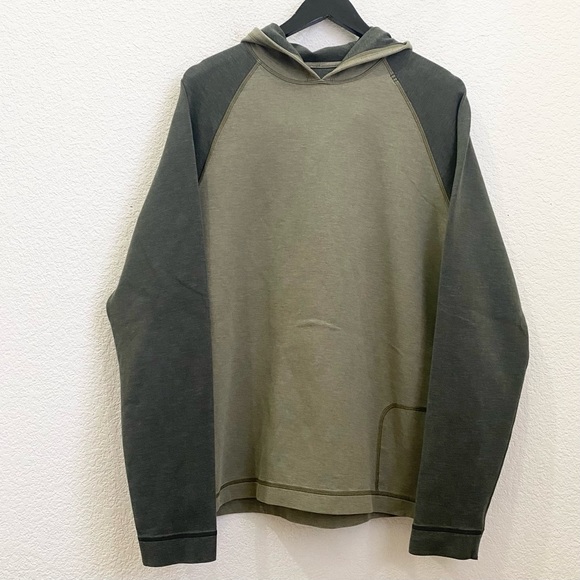 LULULEMON Olive Army Green Colorblock Men’s Pullover Hoodie - Picture 3 of 12